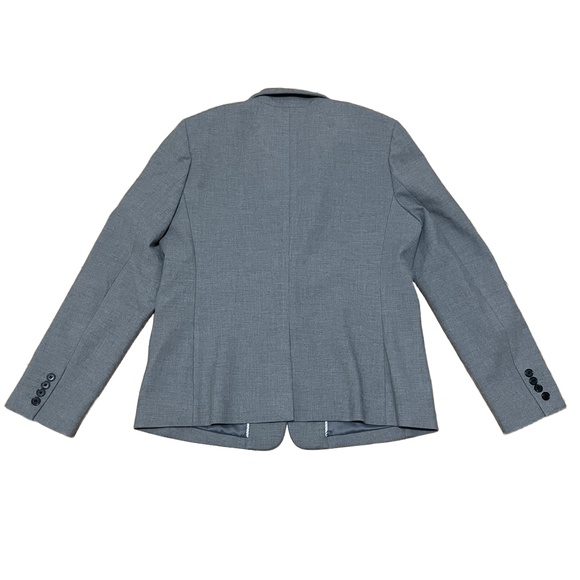J.Crew Blazer Women's 14 Gray Regent One‎ Button Modern Tailored Workwear Career - Picture 4 of 4